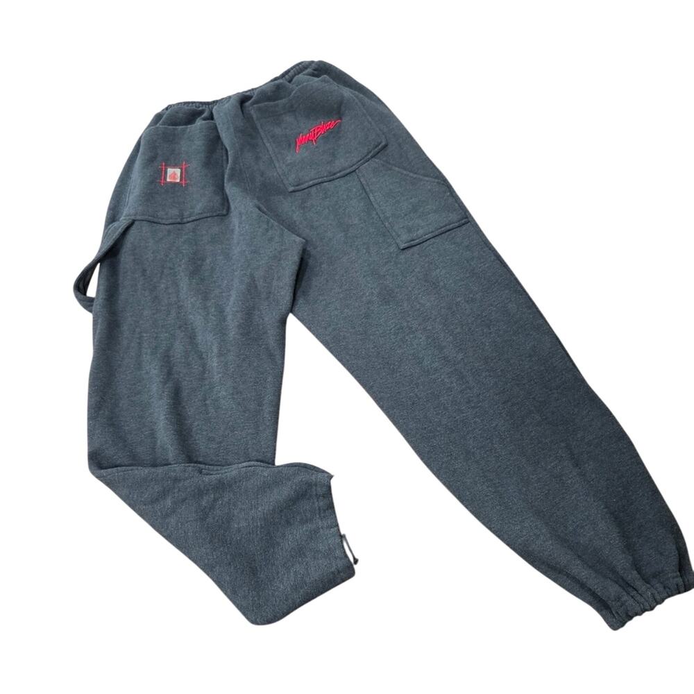 Vintage Johnny Blaze Gray Cargo Jogger Sweatpants Size Large